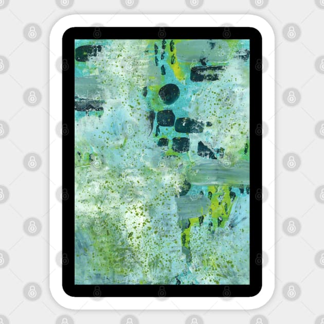 Art Acrylic artwork abstract turquoise Sticker by ArtFromK